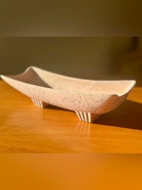 Vintage Mid-Century Modern Stanford Sebring Pottery Planter - Pink Speckle